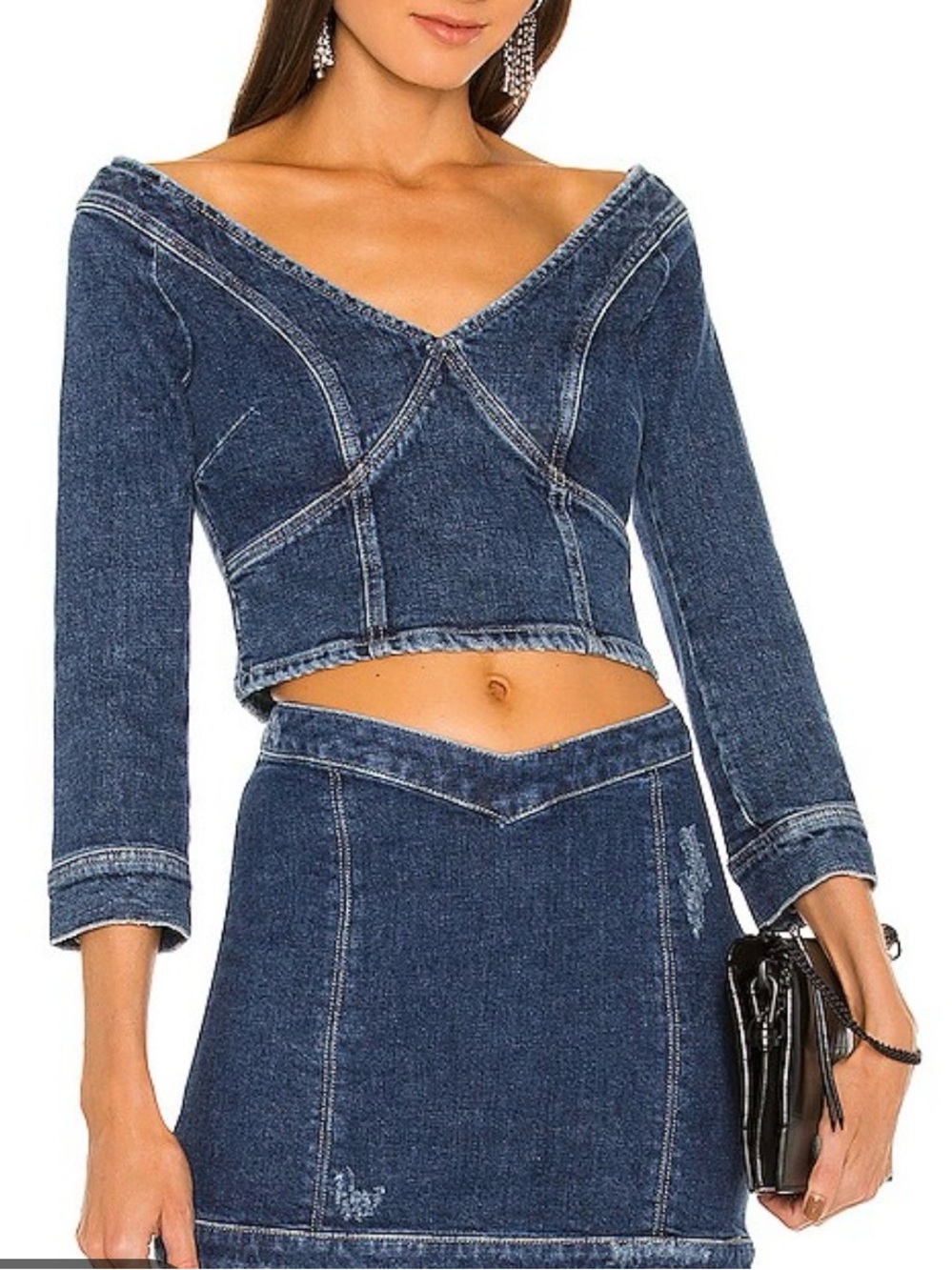 Retrofete denim top | Size XS